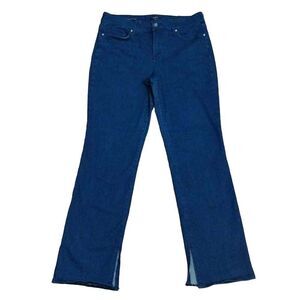 NYDJ Marilyn Straight Dark Indigo Blue Jeans 12